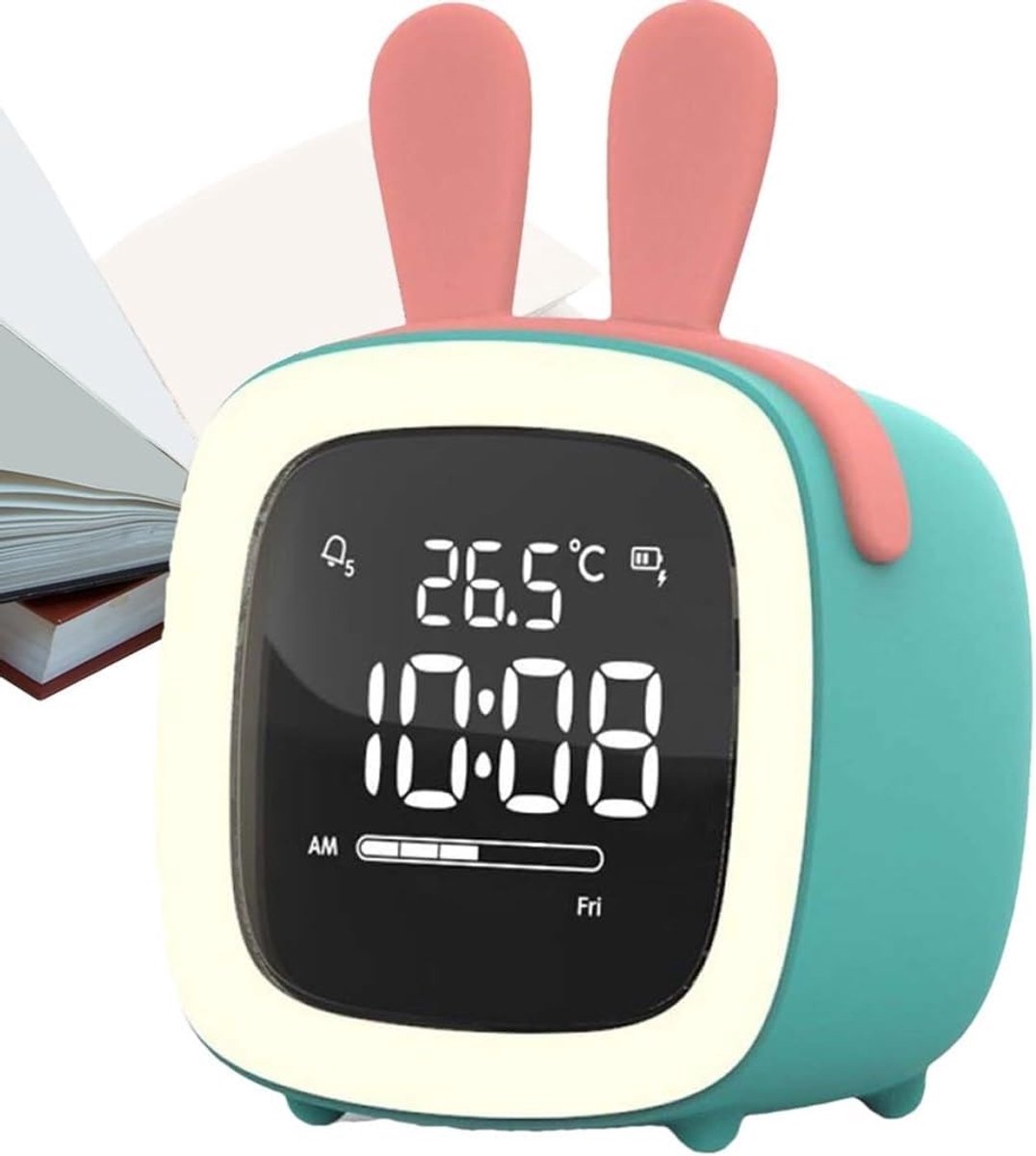 Alarm Clock Children's Snooze LED Electronic Clock USB Charging Student Alarm Clock Lazy Clock - ShopVlot