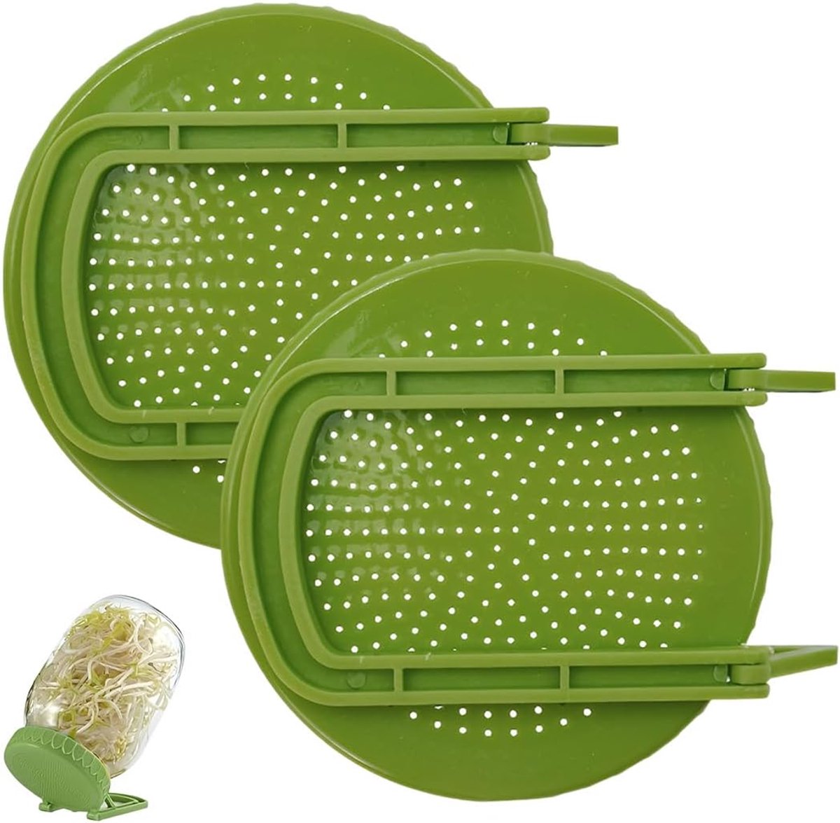 Germination Lid with Filter, Germination Lid for Wide Mouth Glasses Bucket for Seeds for Germination, DIY Fresh - ShopVlot