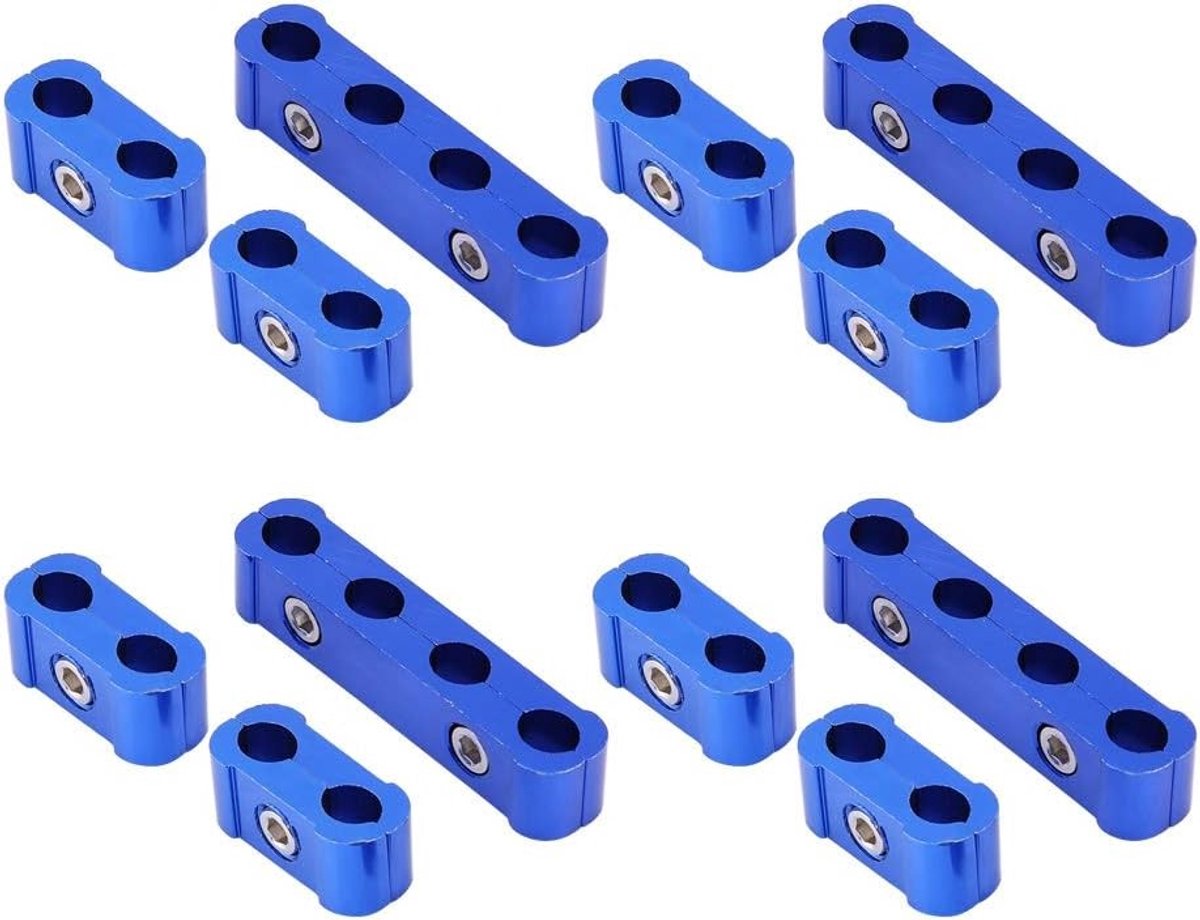 12-delige kabelscheider voor bougies, aluminium slangklemmen en motoronderdelen voor 8mm, 9mm en 10mm slangen