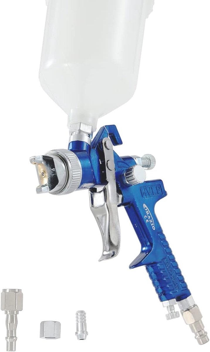 ORAZIO HVLP Mini Paint Gun, 500 ml, 1.4 mm, Copper Nozzle, Aluminium Spray Gun, Paint Gun, Air Compressor, Car Detail - ShopVlot