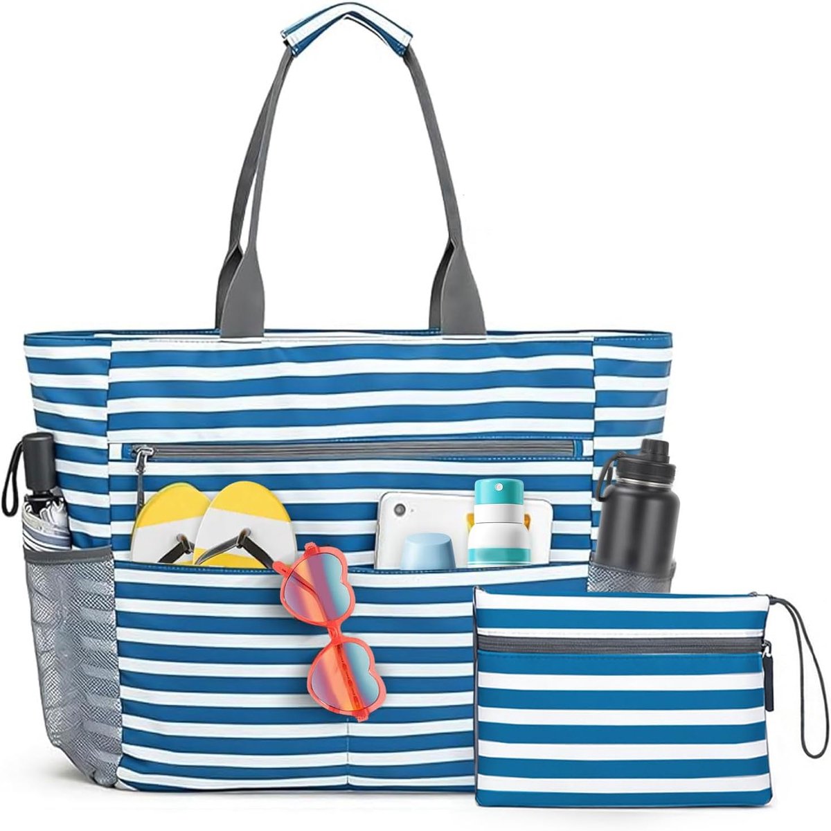 Dames Strandtas XXL - Waterdicht - Met natte en schoencompartiment - Ideaal voor strand en zwembad - ShopVlot
