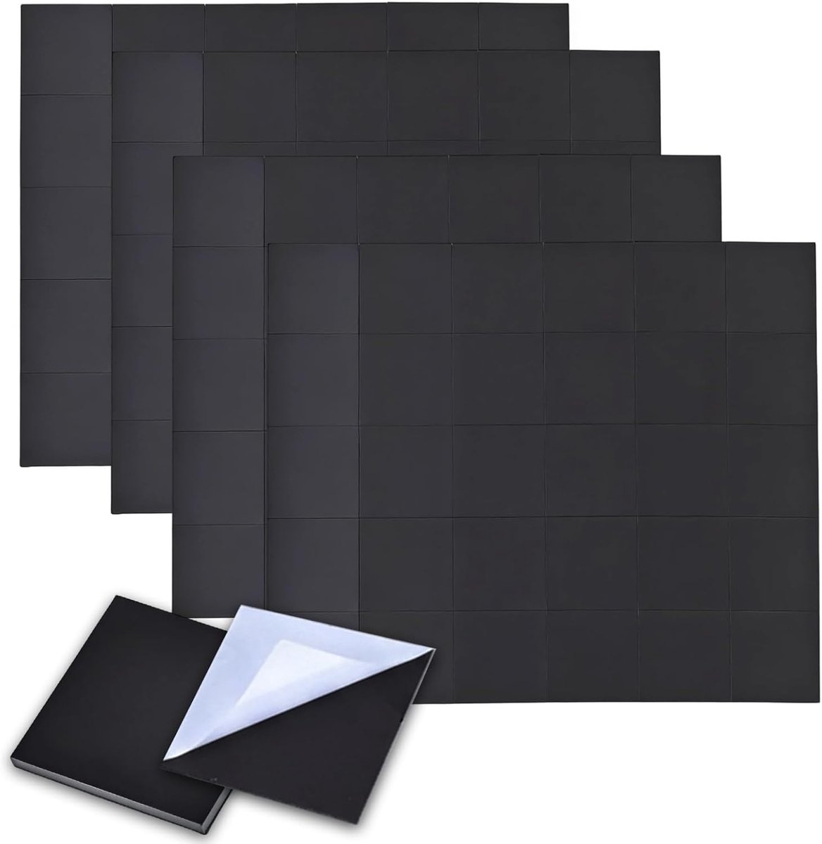 Zelfklevende magneten 20 x 20 mm - flexibele rubberen magneten - ideaal voor scholen en kantoren - ShopVlot