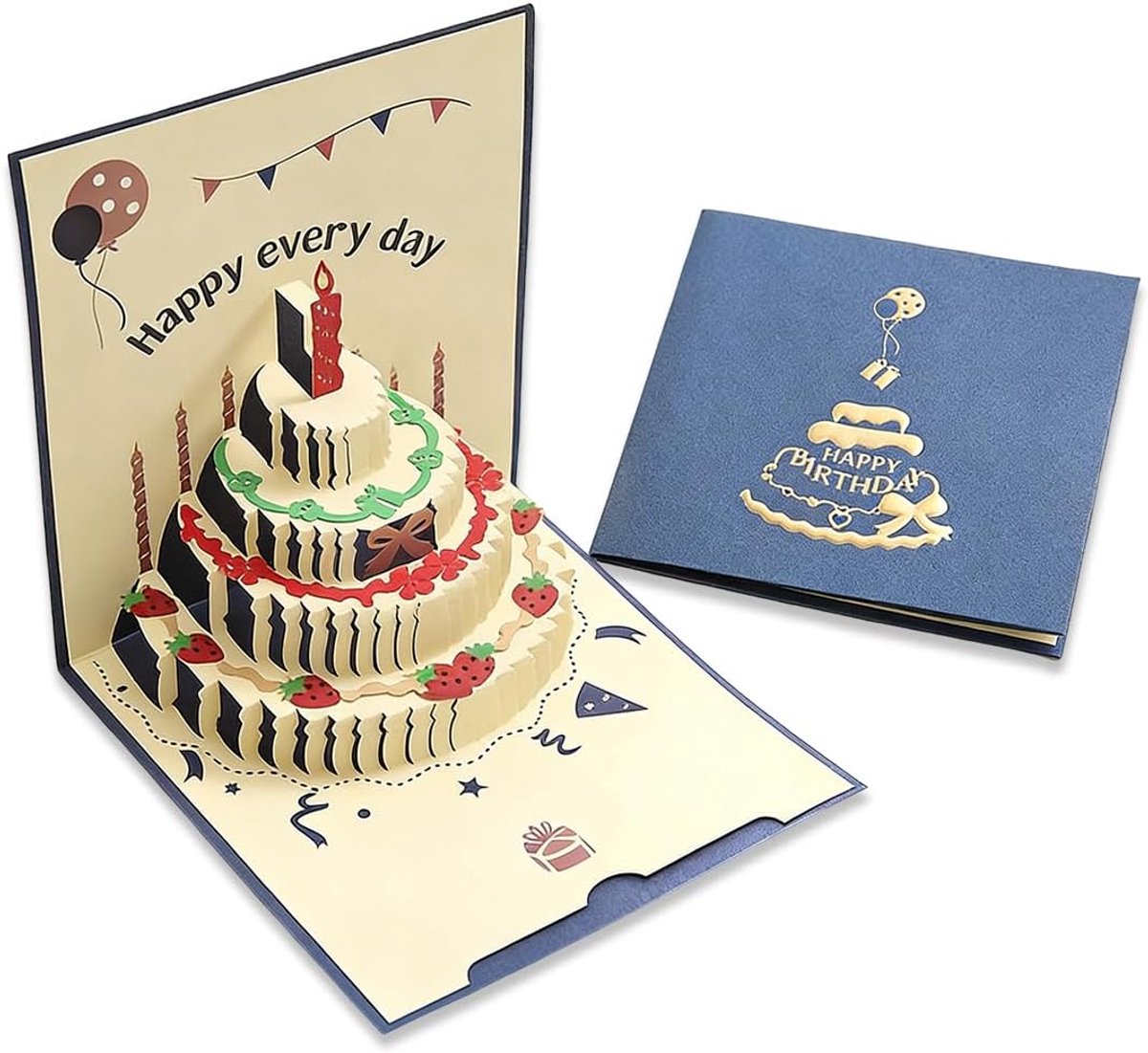 Verjaardagskaarten met Envelop - Premium 3D Pop-up - Gelukkige Verjaardag - Perfect voor Vrouwen, Mannen en Kinderen - ShopVlot