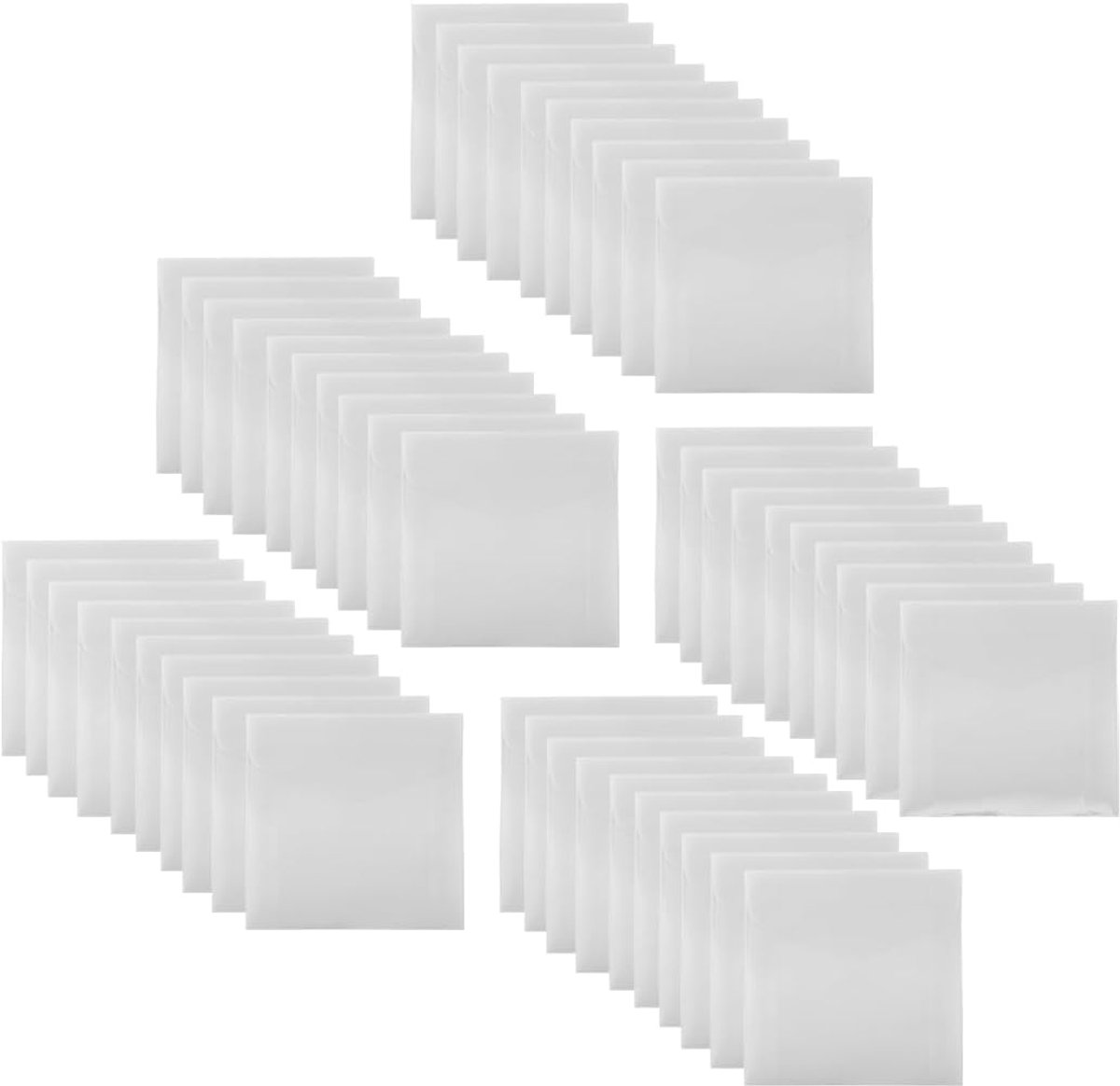 Perkamentenveloppen 10 x 10 cm - transparant - 50 stuks - voor uitnodigingen - ShopVlot
