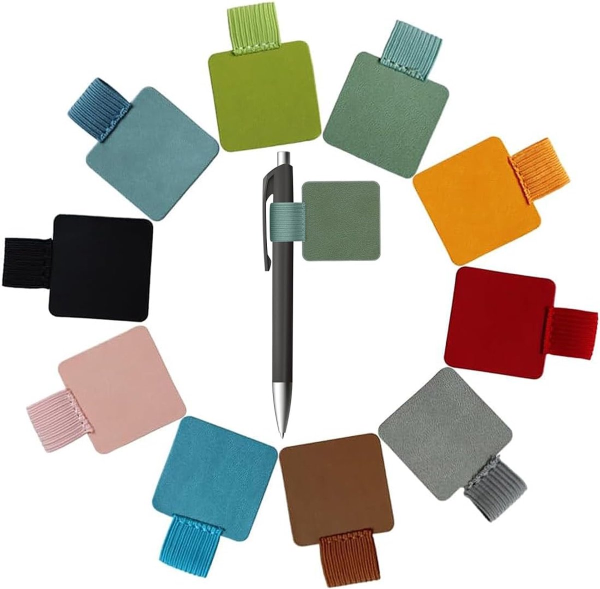 Penhouder zelfklevend - 10 stuks - kleur penhouder - eenvoudige installatie - ideaal voor notitieboeken - ShopVlot