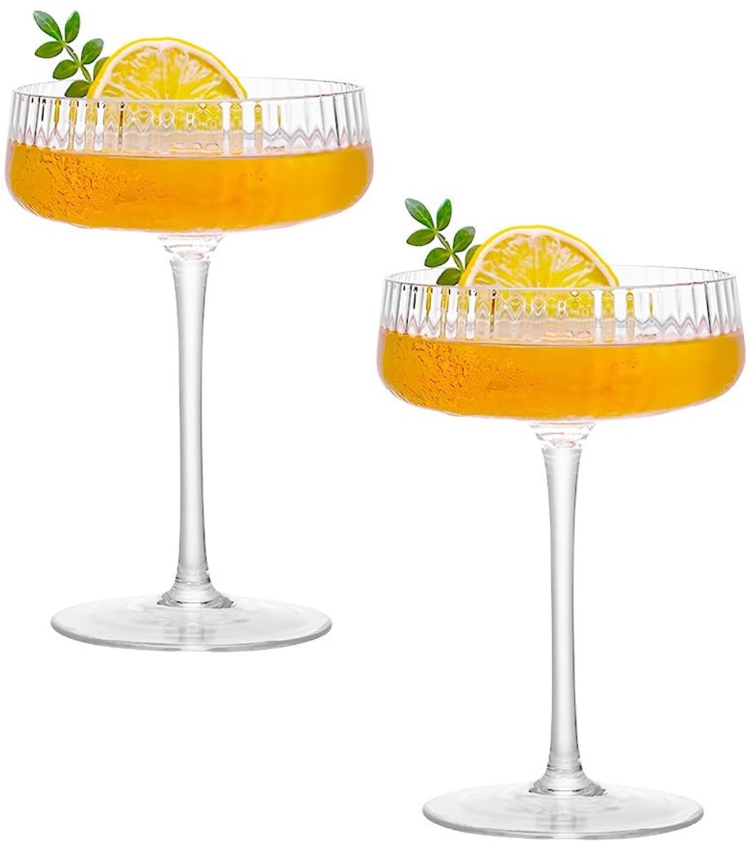 Solidchoice - Set van 2 Elegante Espresso Martini Glazen 250 ml