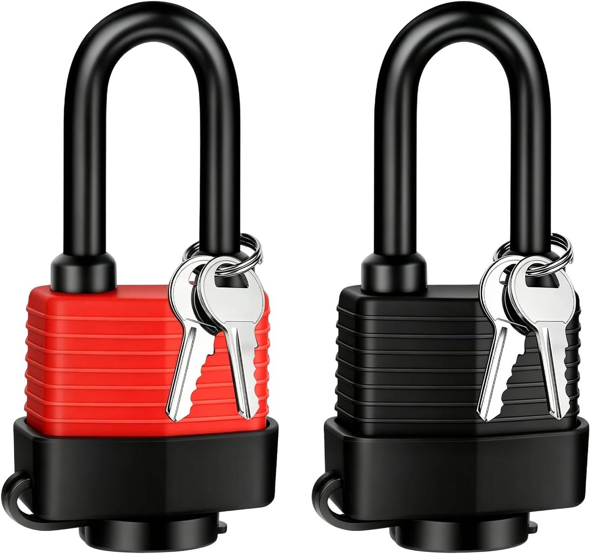 Hangslot 2 stuks - weerbestendig - gelijksluitend met 12 sleutels - ideaal voor buitengebruik - ShopVlot