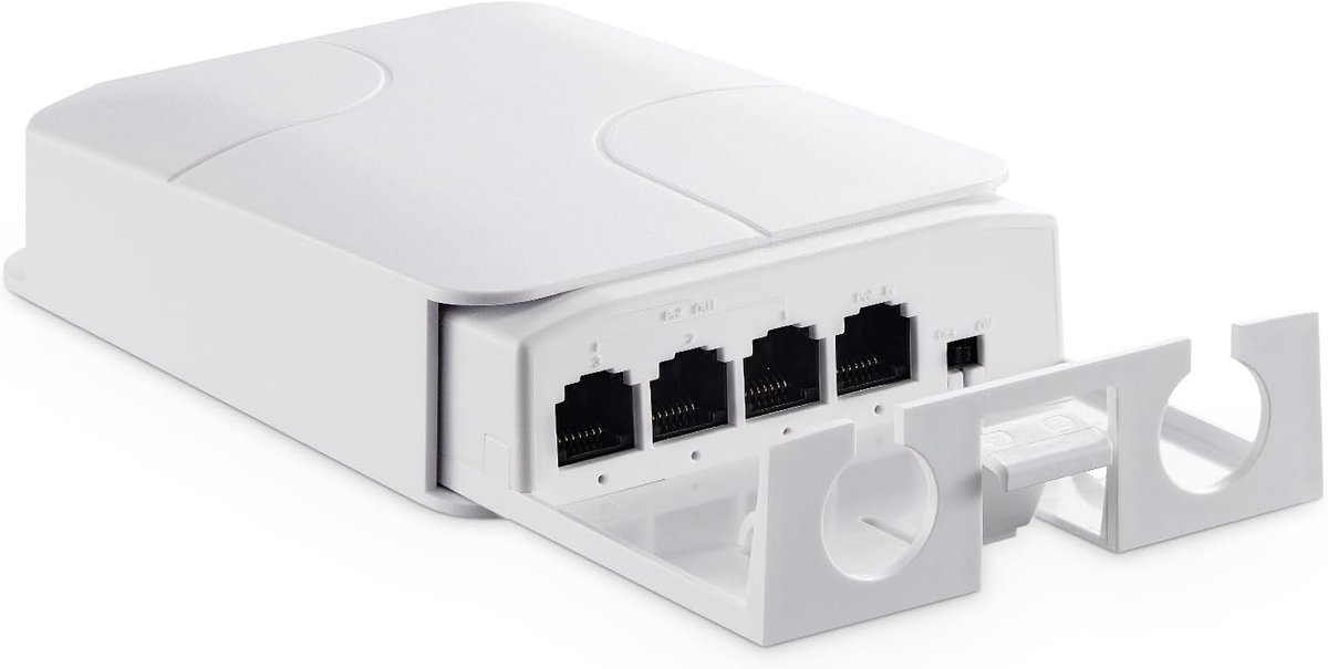 PoE Extender 4 Poorten - Outdoor 100M - Versterk signaal - Ideaal voor beveiligingscamera's - ShopVlot