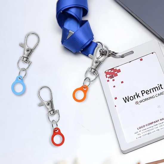 Pennenhouders met clip voor lanyards en reel-badge - 6 stuks, ideaal voor verpleegsteridentiteitskaarten en schrijfgerei, handig en praktisch accessoire. — afbeelding 4