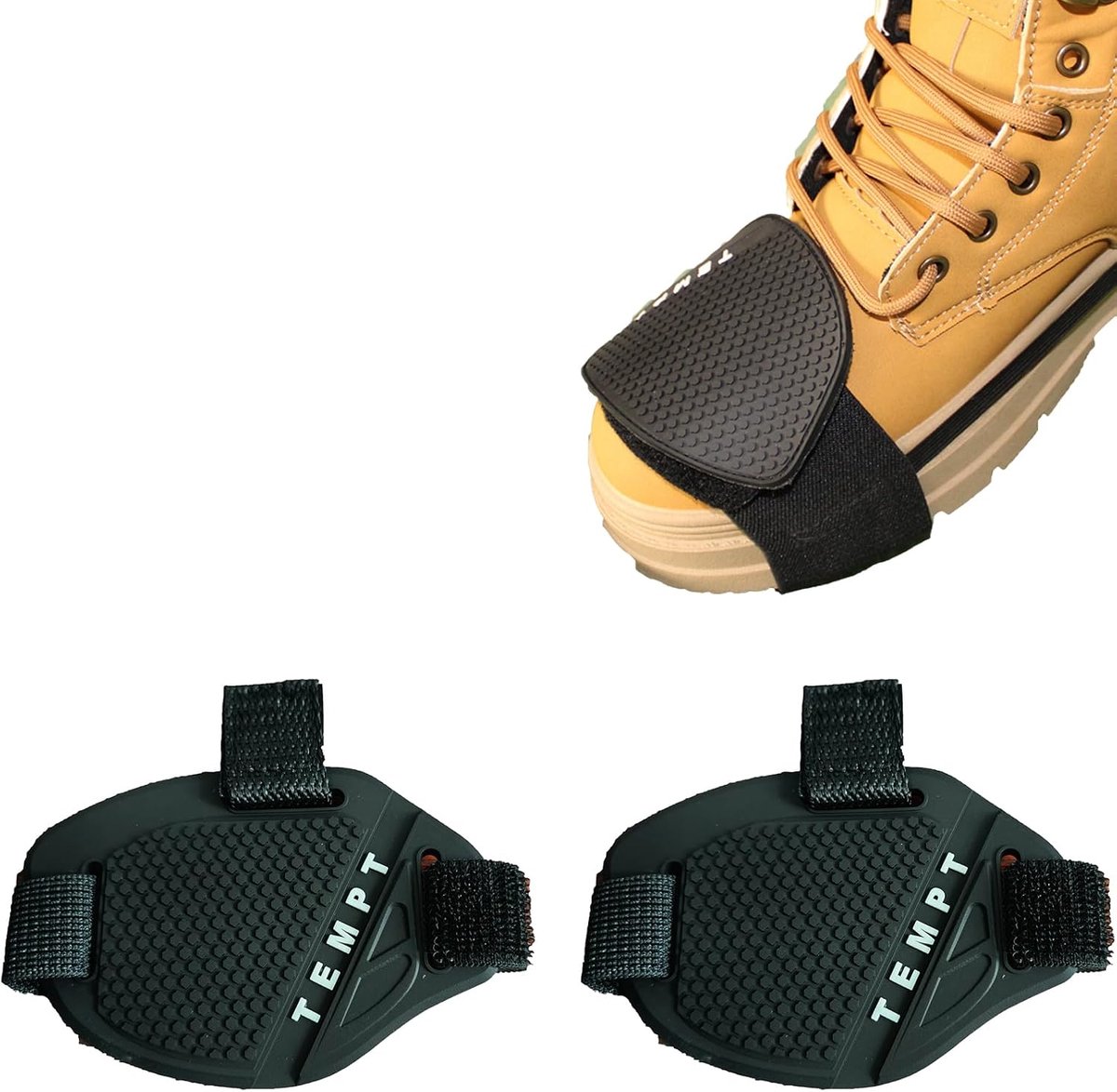 Motorschoenbeschermer (2 stuks) verstelbare overschoenen voor versnellingspook, universeel, antislip, wit en zwart - ShopVlot