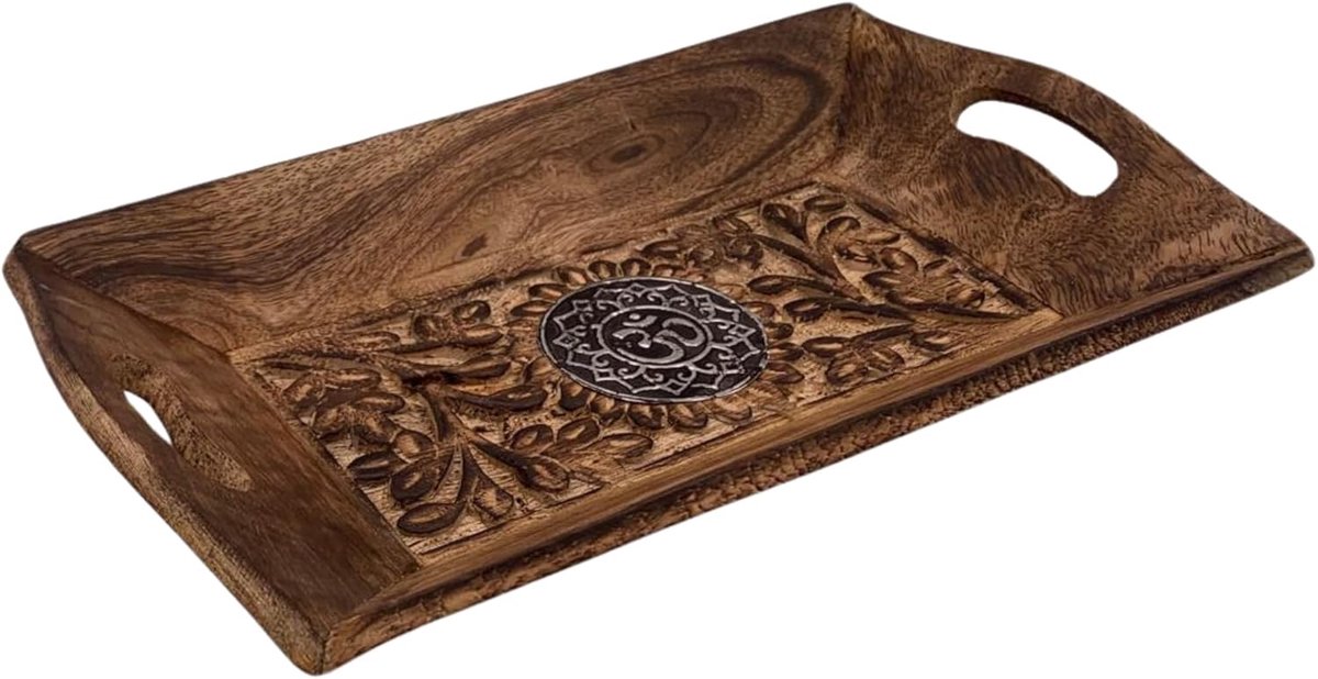 Decorative wooden tray - Oriental style with decorative buddhaese, elephants luck and more to choose from - ShopVlot