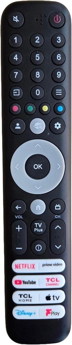 Replacement Remote Control for TCL Google/Android TV (RC802 Series), IR without Voice Function, Fast Access to - ShopVlot