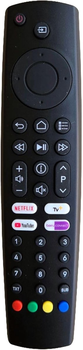 Replacement Remote Control for Grundig Smart TV 49GUB7060/7062/7065, 43GUB7040 – IR Plug & Play, Netflix/YouTube/TV+ - ShopVlot