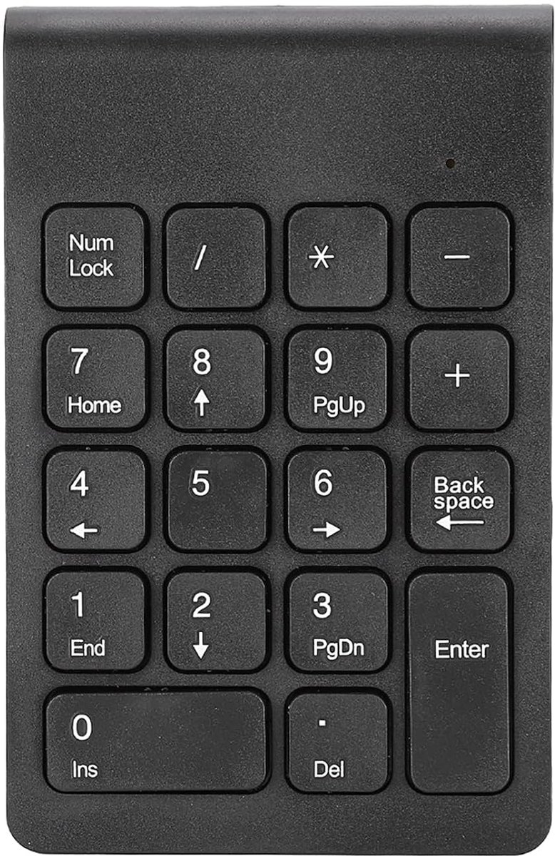 Draadloos cijferblok 85 x 133 mm/3,35 x 5,24 inch, 18 toetsen, draagbare mini-financiële boekhouding, ergonomisch, USB - ShopVlot