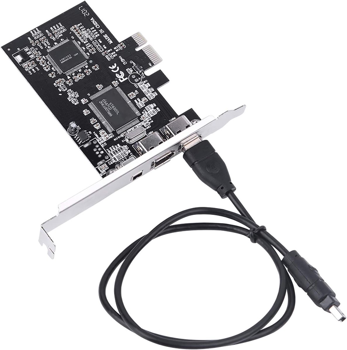 PCI Fire Wire card, 1394 IEEE PCI Express controller card cable connection for desktop PCs - ShopVlot