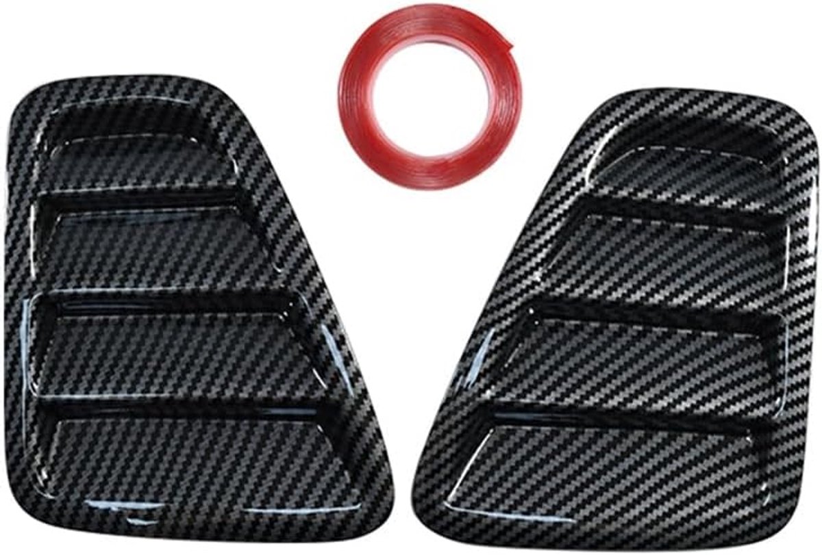 Car rear light cover, rear light, left and right, compatible with Fiat 500 2006-2025, carbon fibre - ShopVlot