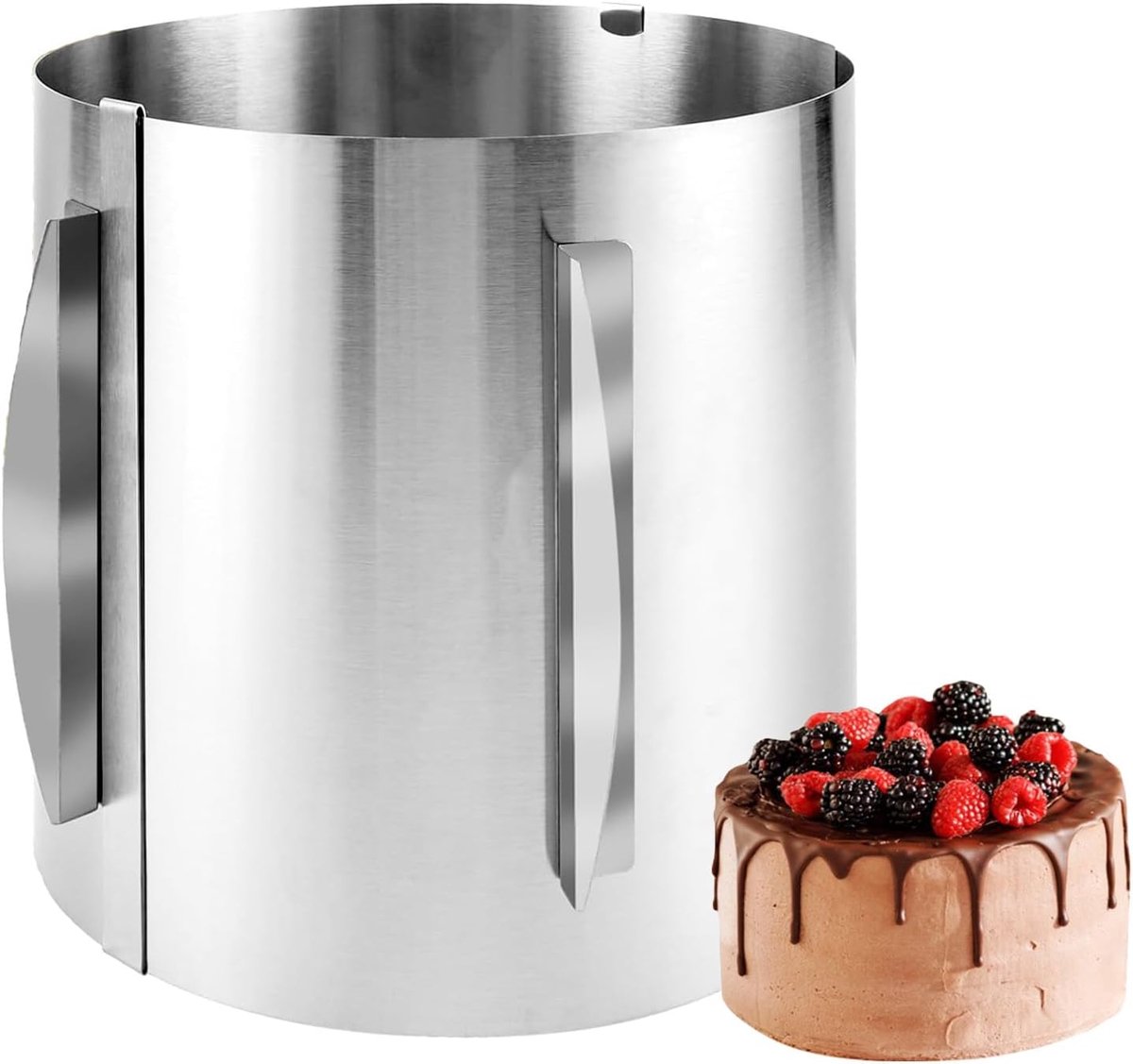 YAYODS 1 Piece Baking Rings Adjustable - Stainless Steel Baking Ring high 20cm - ShopVlot