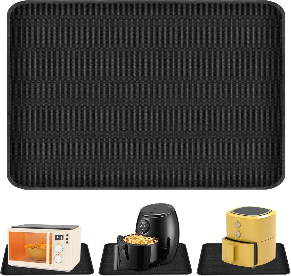 Fire Resistant Pad 60 x 40 cm Heat Resistant Air Fryer Mat Hot Air Fryer Coffee Maker Non-Slip Silicone Mat with - ShopVlot