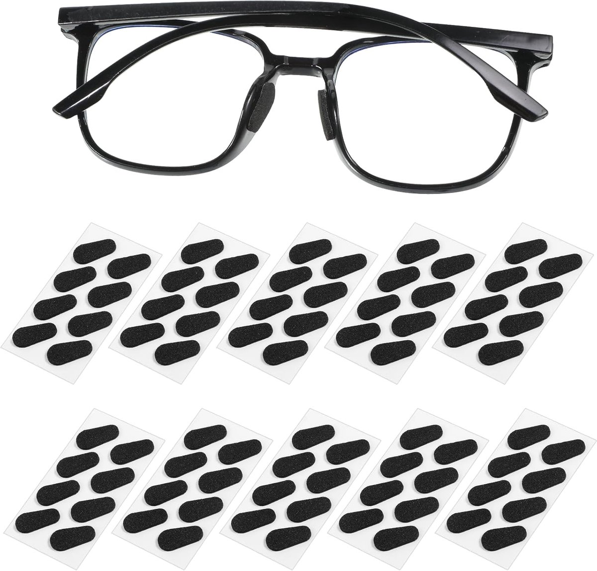 40 paar zachte schuimrubberen neuspads, antislip neuspads voor brillen, dunne neuspads voor brillen, zonnebrillen - ShopVlot