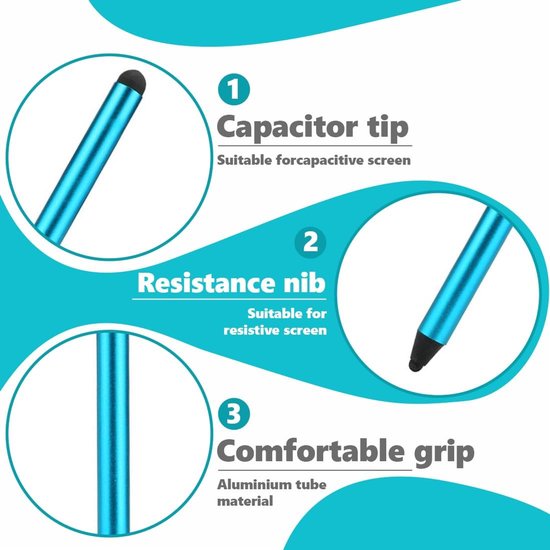 Phone Pens, Protective Case for Stylus Pen, Resistive Touch Screen Pen and Stylus Pen Compatible with Computers - ShopVlot — afbeelding 2