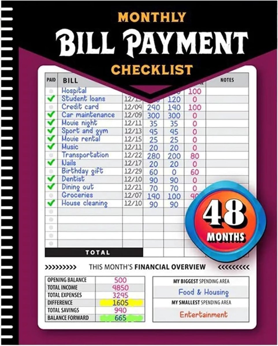 Personal account book, personal account book, account book, monthly financial organizer for families and individuals - ShopVlot