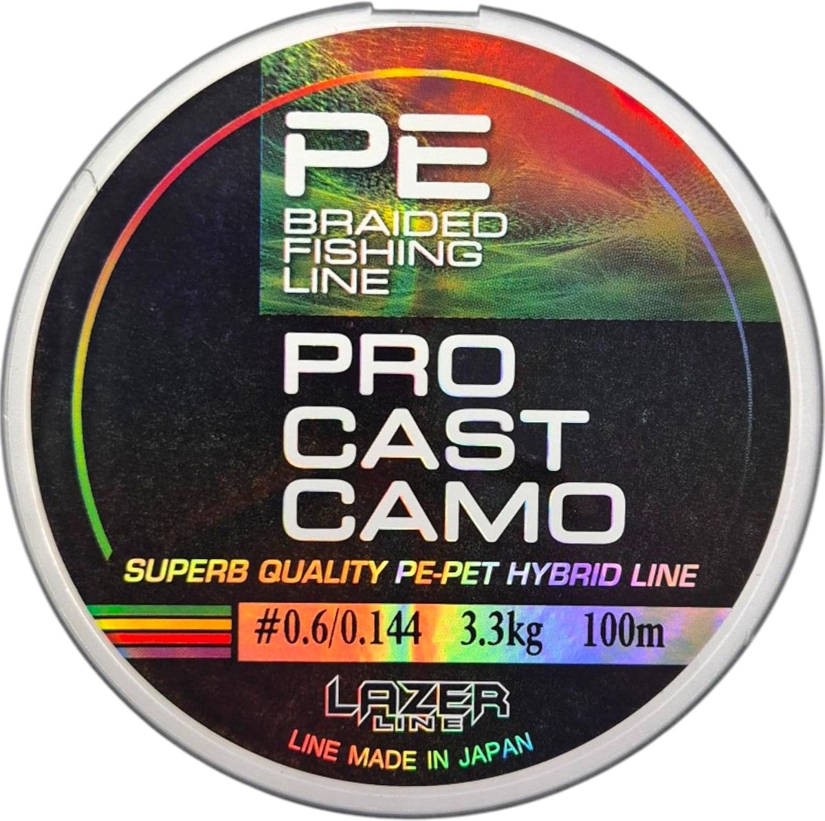 PRO CAST Fishing line braided PE-PET X4 100 m DIA0,144 mm test 3,3 kg - ShopVlot