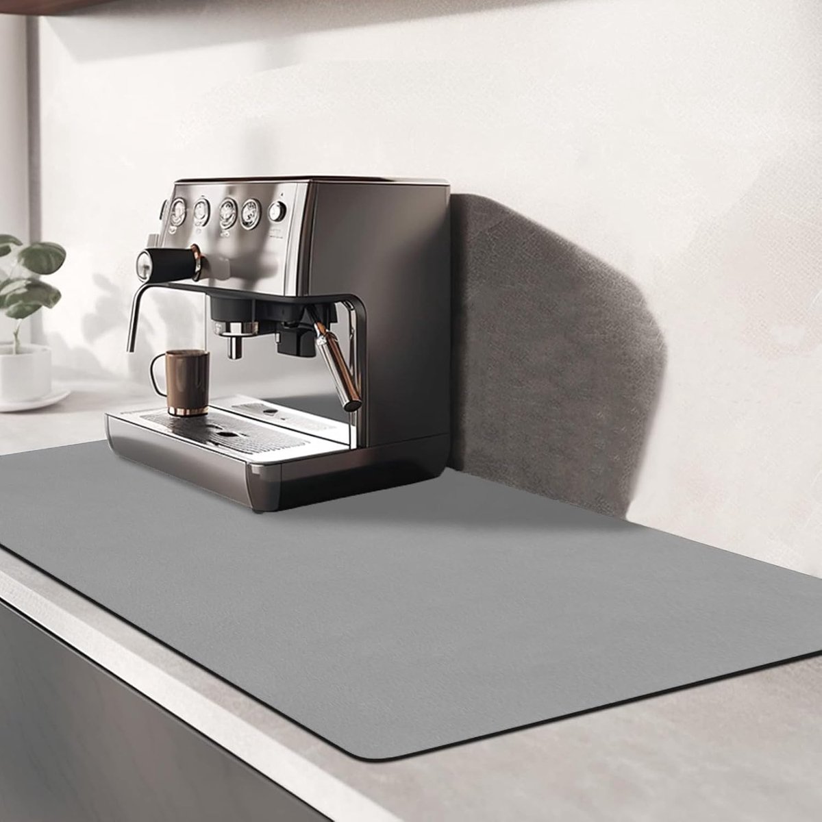 Dripping Mat Coffee Maker, Absorbent Drying Mat Kitchen - 50 x 40 cm, Waterproof and Non-Slip Kitchen Mat for - ShopVlot