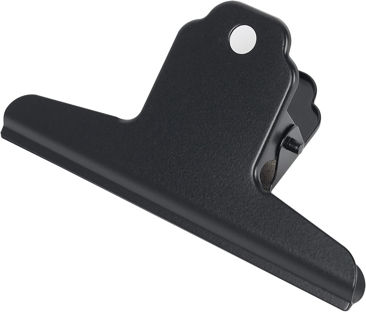 Bulldog Clips Large 100mm Metal Hinge Clips Black for Pictures, Kitchen and Office, Pack of 12 - ShopVlot
