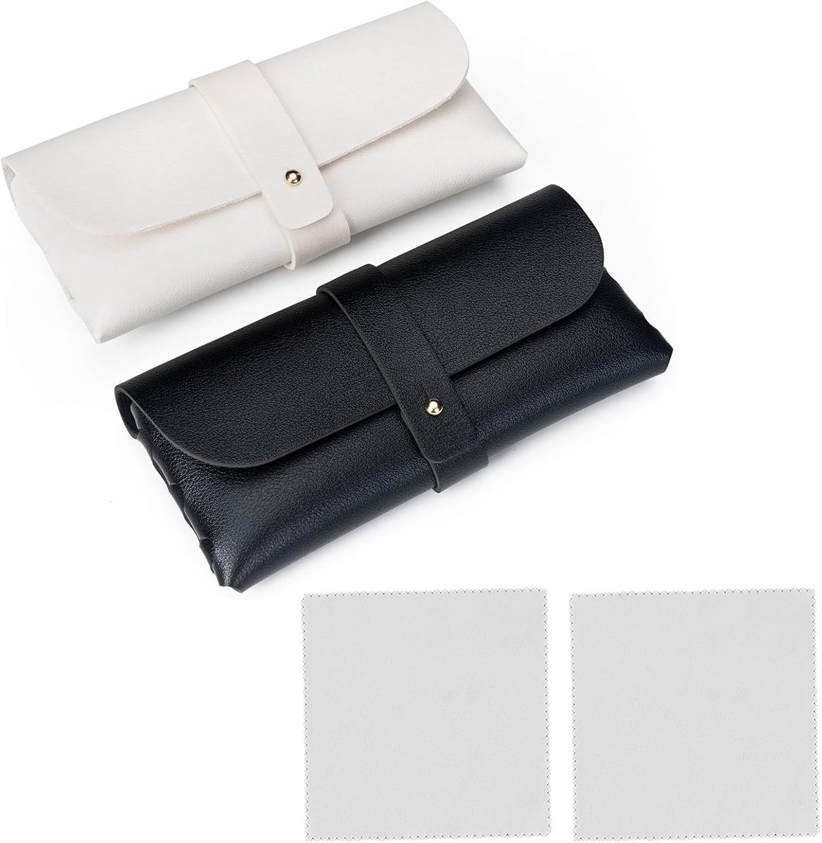 Glasses Case Soft Glasses Box 2 pieces Sunglasses Pouch Glasses Case Hard Case Glasses Case Sunglasses Case Reading - ShopVlot
