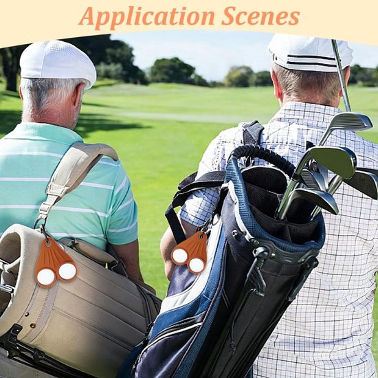 Golfbalhouder set van 2 - Bruin golfballen opbergtas - Eenvoudige bevestiging aan tas of kar - ShopVlot — afbeelding 5