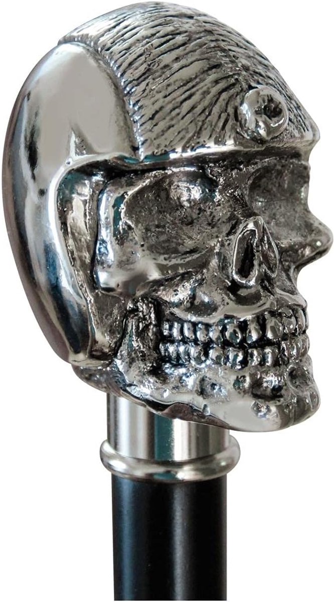 Schoenenlepel 70 cm - Zilveren hellrider als handvat - Zwarte houten steel - Handig voor gemakkelijk aantrekken - ShopVlot — afbeelding 2