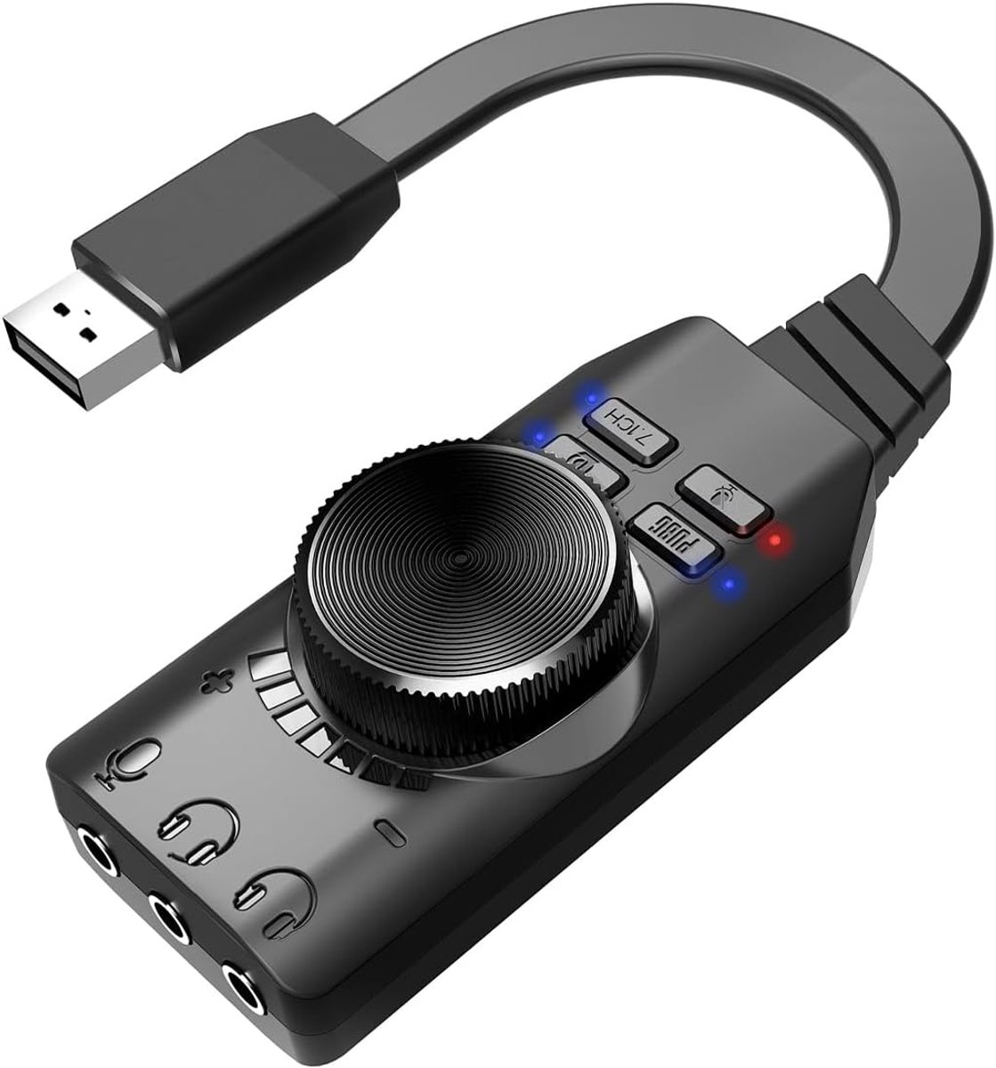 USB Geluidskaart - Virtueel 7.1 Surround Sound - Externe Adapter - Ideaal voor Gaming - ShopVlot