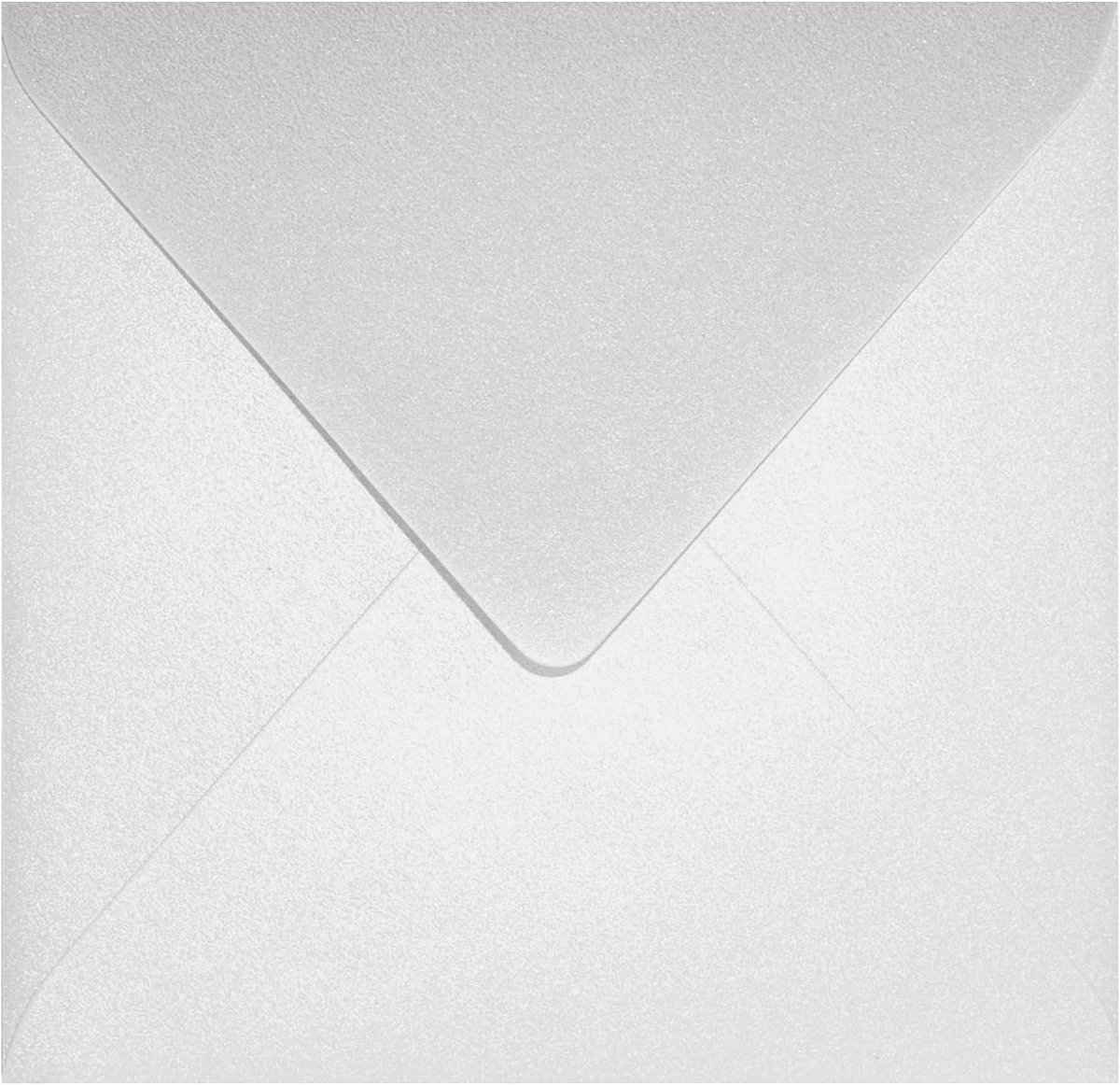 Vierkante enveloppen 153x153mm - Aster metallic wit - Elegante uitstraling - Geschikt voor uitnodigingen - ShopVlot