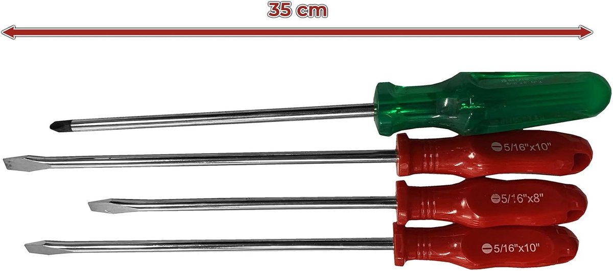XXL magnetische schroevendraaiers - set van 4 - stevige grip - ideaal voor klussen - ShopVlot