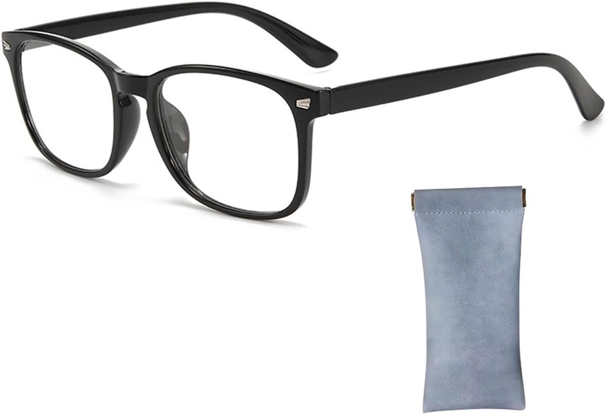 Blauw lichtbril voor mannen en vrouwen - zwart - UV-bescherming - vermindert oogvermoeidheid - ShopVlot