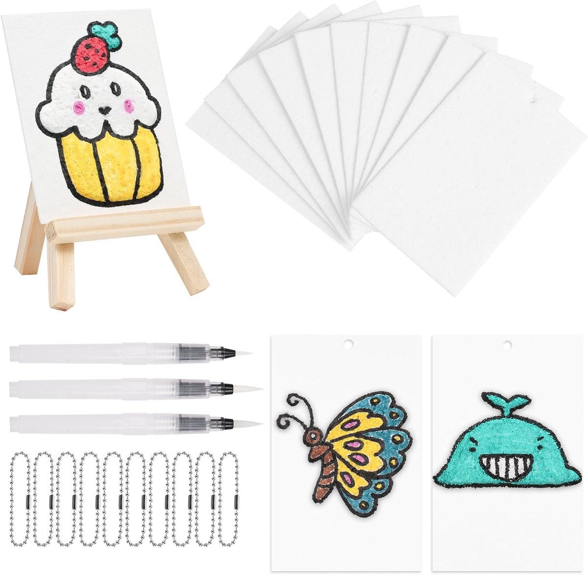 Tekenen set 24-delig - 3D Magic Canvas spons - Creatieve set voor kinderen - Stimuleert fantasie en creativiteit - ShopVlot