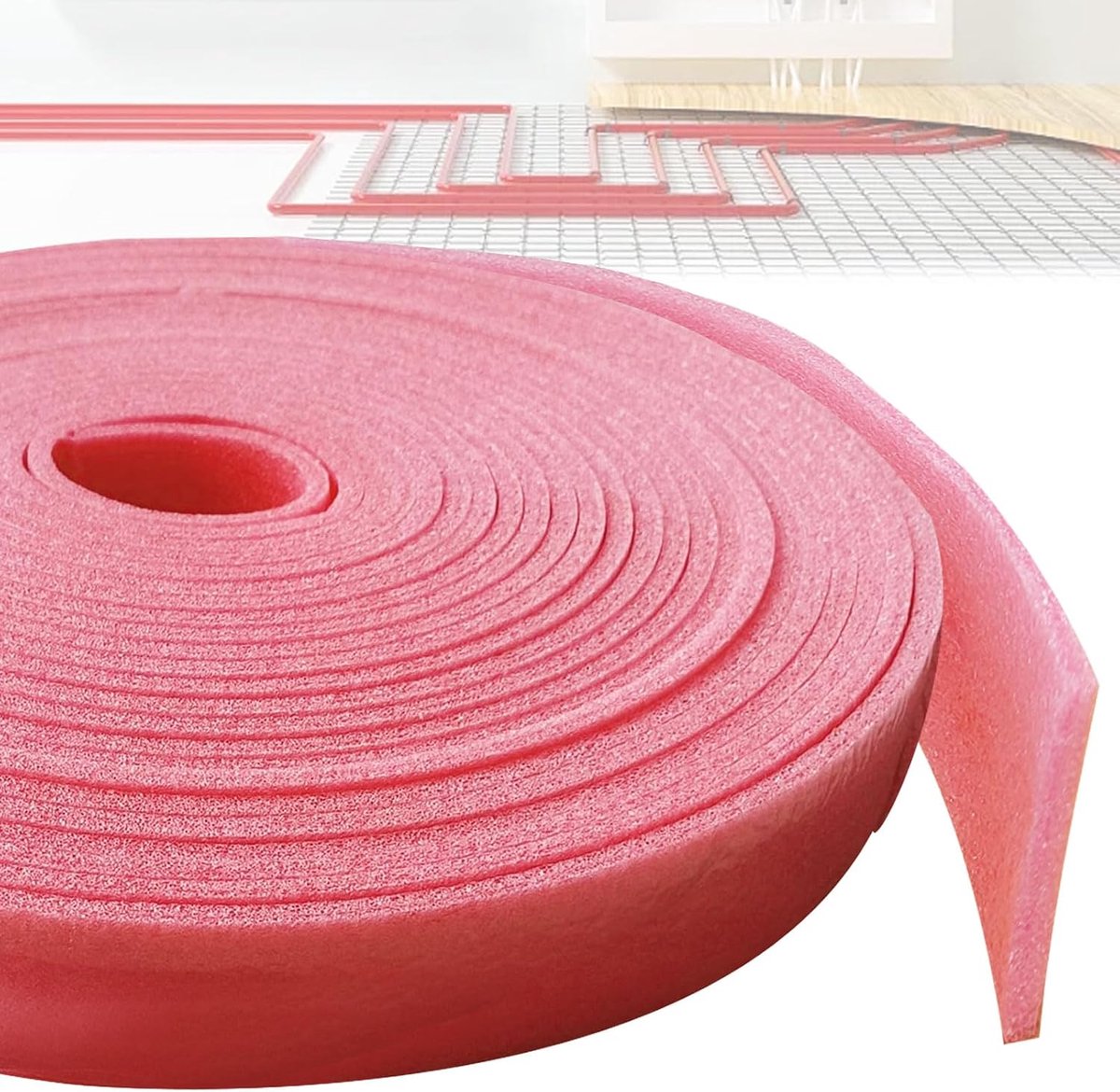 Isolatiestrips 50 mm x 5 mm - Zelfklevende polyester foam - Thermisch en akoestisch isolerend - ShopVlot