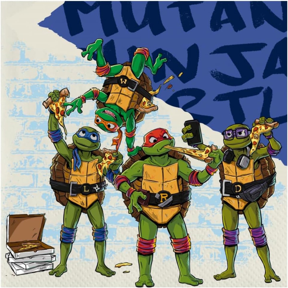 Servetten 33 cm - Schildpadden - Milieuvriendelijk papier - Perfect voor kinderfeestjes - ShopVlot