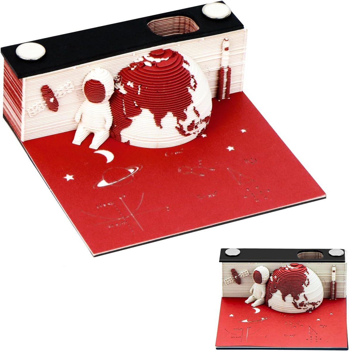 3D kalender tafel kalender - 2025 - notitieblok - verrassende decoratie voor thuis en kantoor - ShopVlot