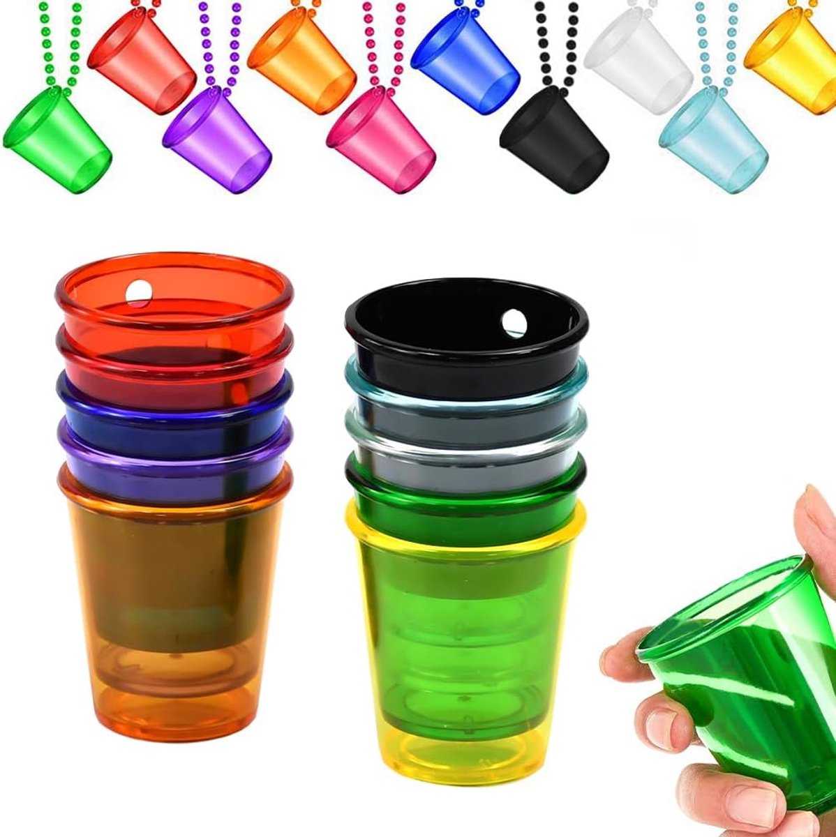 Parelbekers 10 stuks - Parelkettingen en hangketting - Decoratief en veelzijdig - Voor feestelijke gelegenheden - ShopVlot