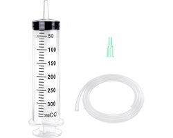 Olie-afzuigpomp 350 ml - grote spuit met slang - herbruikbare handpomp - efficiënt olie afzuigen - ShopVlot