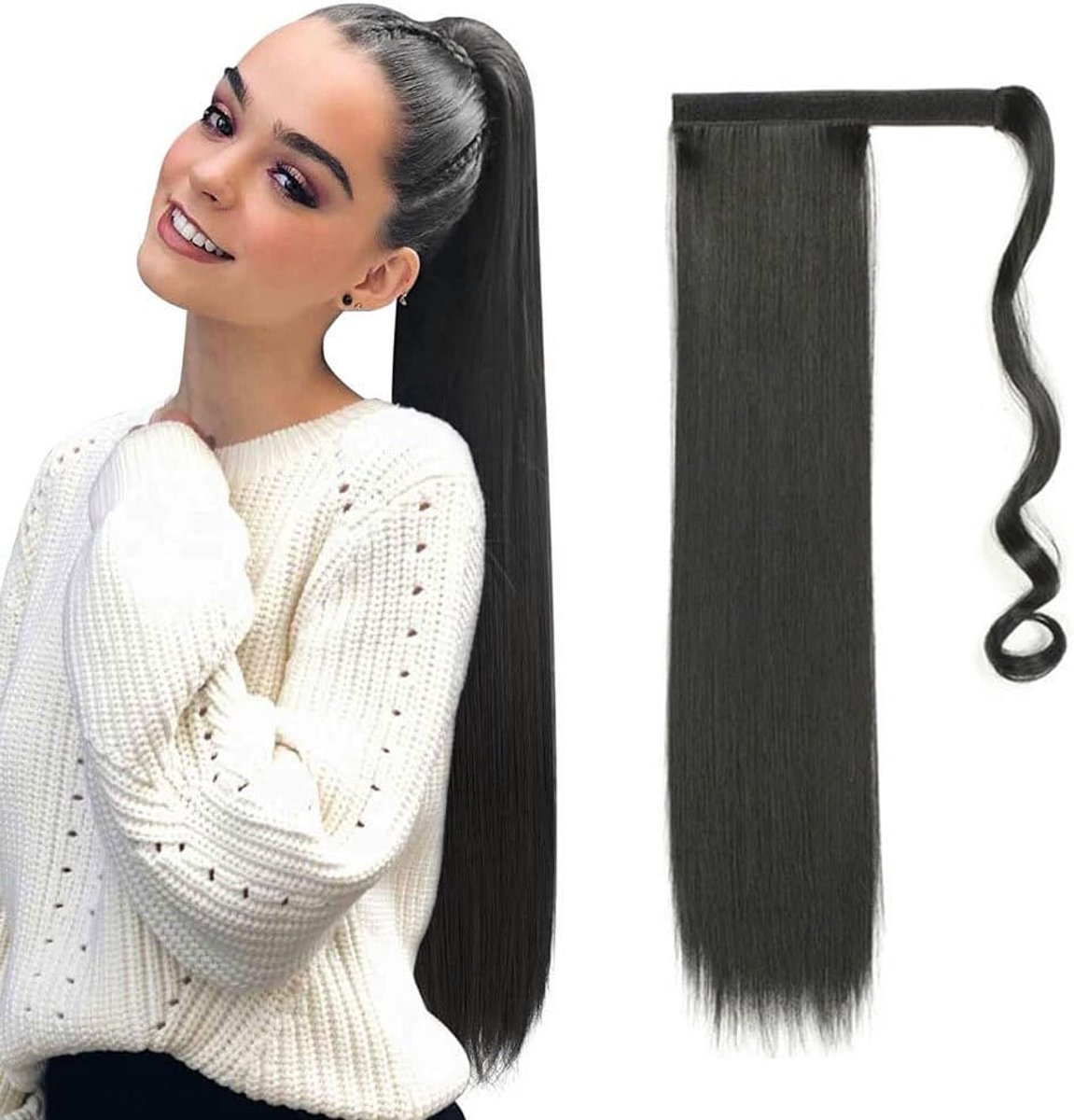 Ponytail Hair Extension 61 cm - Synthetische Haarstuk - Natuurlijke uitstraling - Voeg lengte en volume toe - ShopVlot