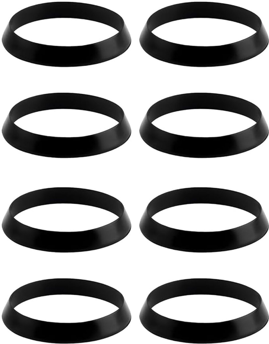 Wasringen set van 8 - rubber afdichting 40mm - hoge kwaliteit - ideaal voor afvoerputjes - ShopVlot