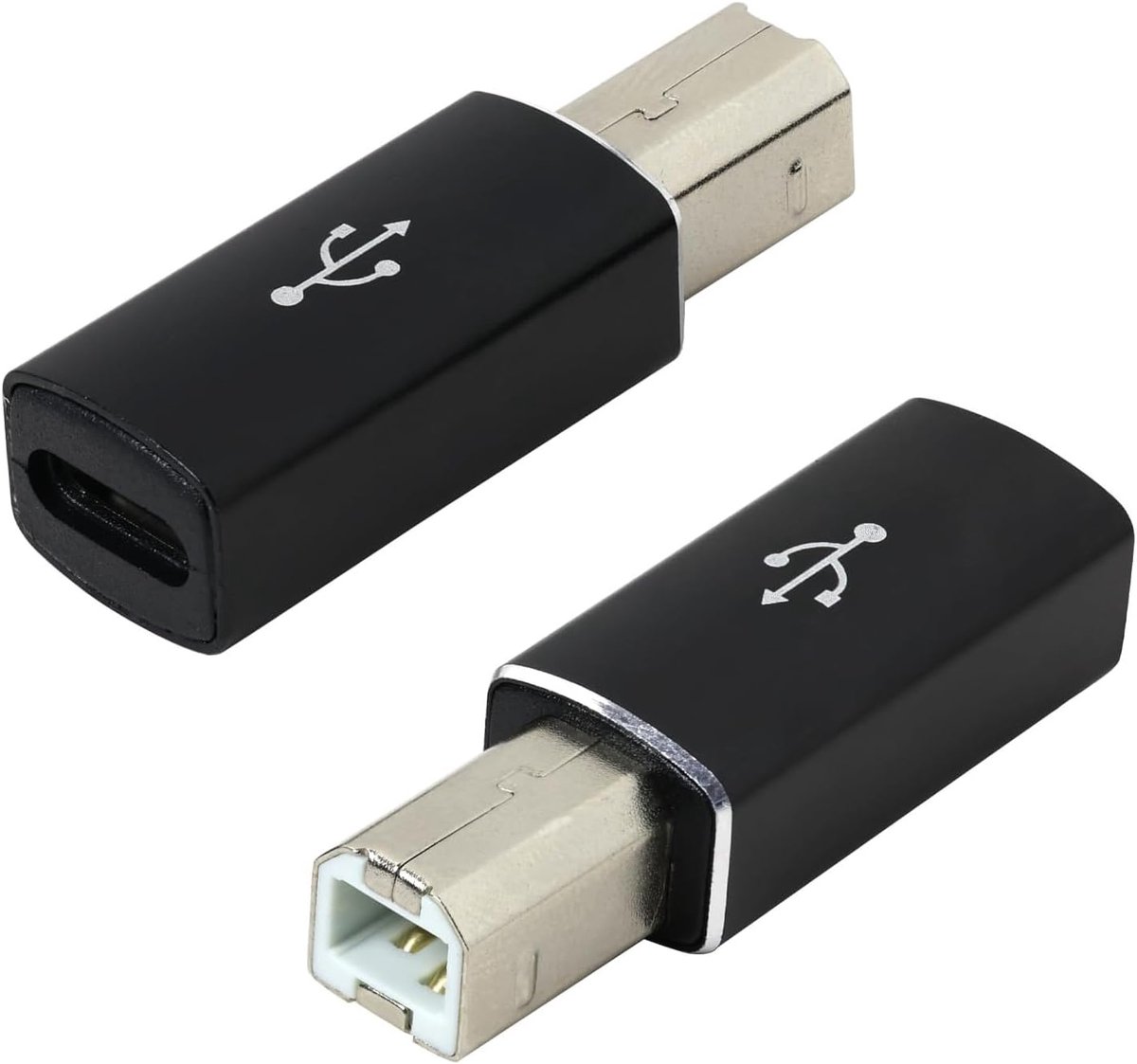 USB C naar USB B Adapter - 2 Stuks - Type C naar B Converter - Voor printers en muzikale instrumenten - ShopVlot