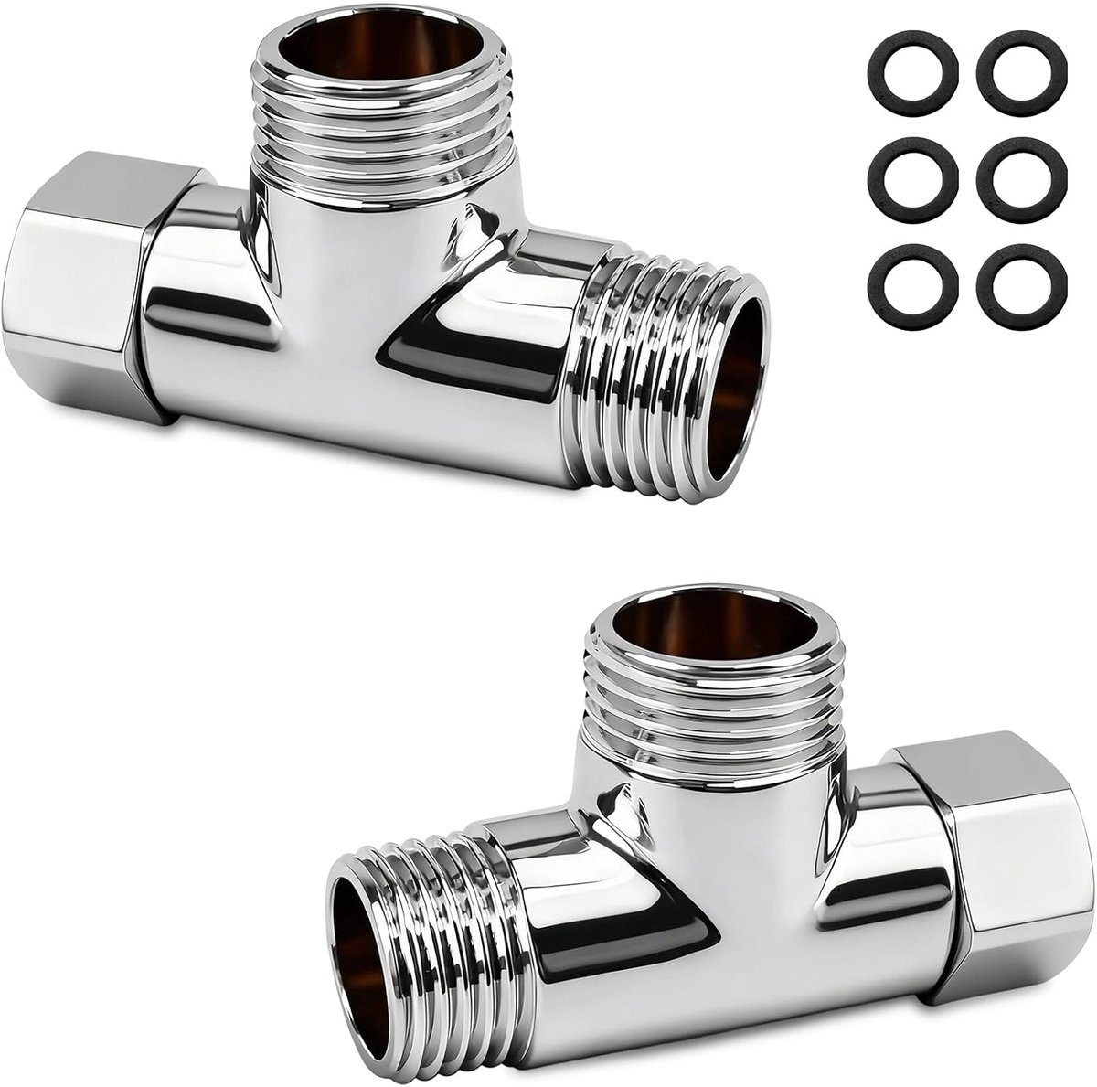 T-stuk 1/2 inch - 3-weg verbinding - koper - flexibele waterdistributie - ShopVlot