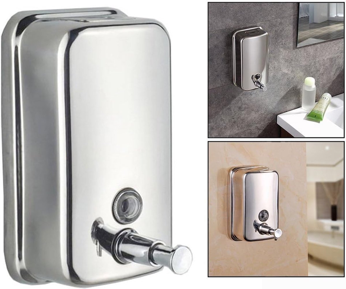 Zeepdispenser 500ml - RVS Handzeepdispenser - Wandmontage - Stijlvol voor badkamer en keuken - ShopVlot