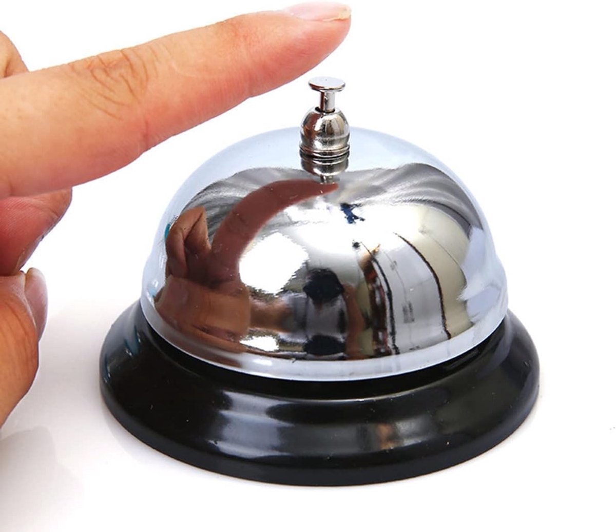 Counter Bell - RVS handbediende bel - aandacht oproeper - ideaal voor ontvangstgebieden - ShopVlot