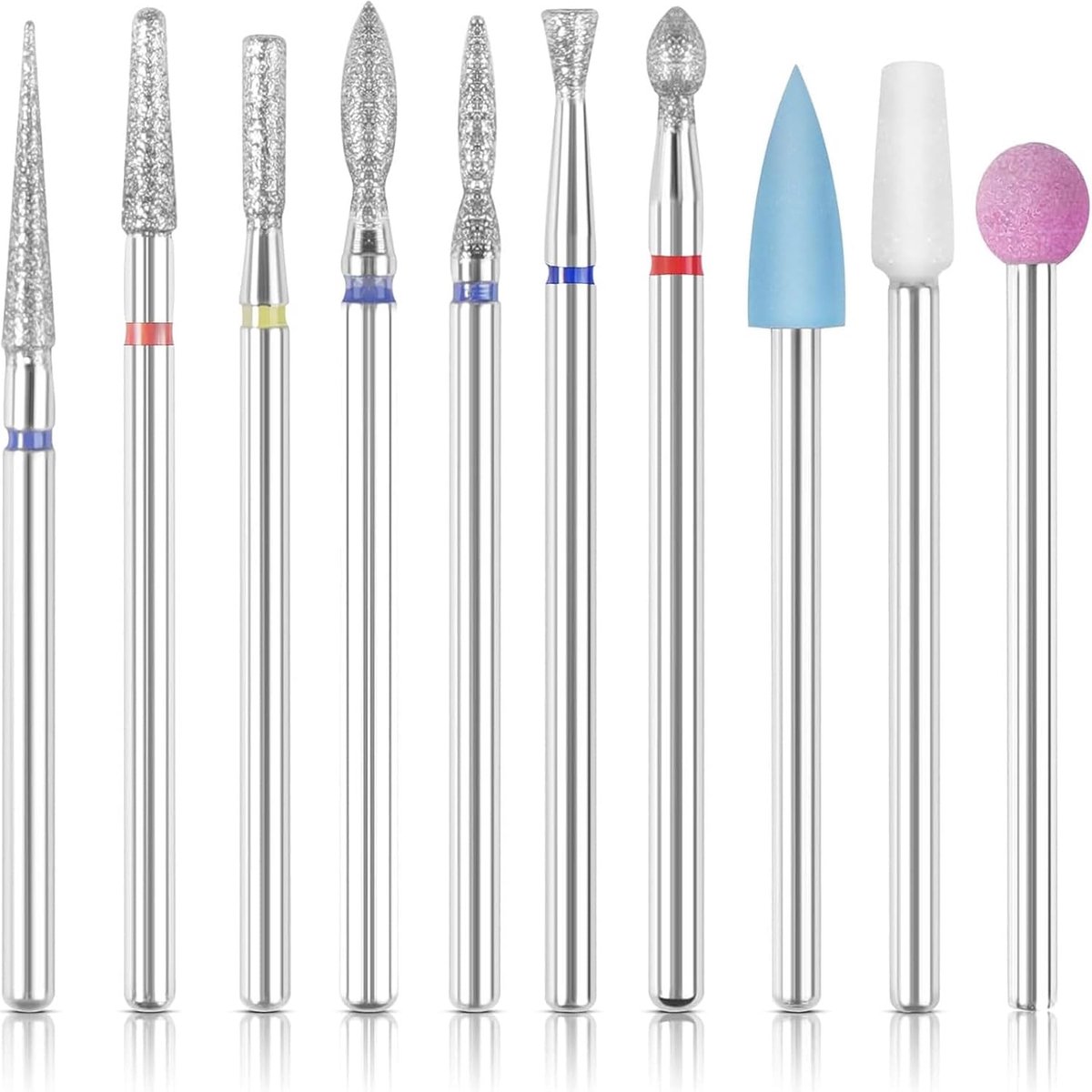 Nagelslijper 10 stuks - wolfraamcarbide - professioneel - voor manicure en pedicure - ShopVlot