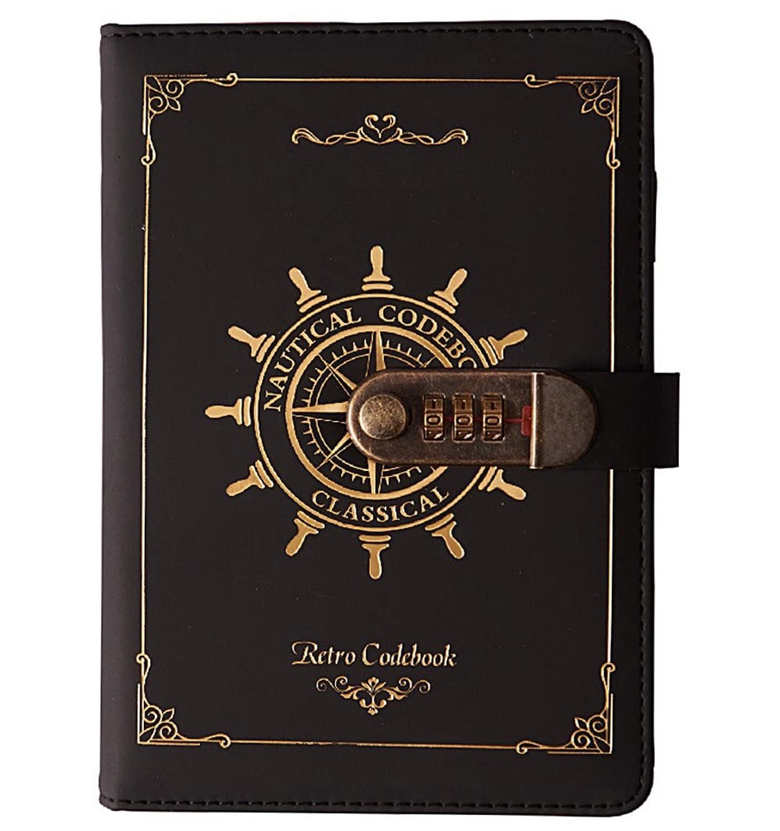 Solidchoice - A5 Retro Notitieboek met Slot en PU Leer