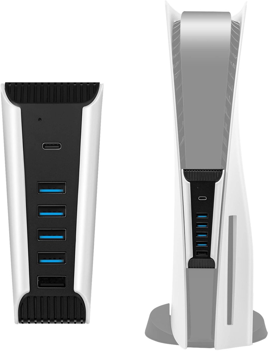 Solidchoice - Multiport USB Extender voor PS5 met Snelle Oplaadfunctie